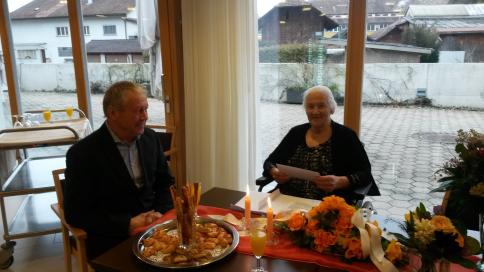 am 100. Geburtstag von Frau Marie Röthlisberger